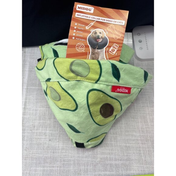 Midog Inflatable Avocado Print Recovery Collar For Dogs XL - Picture 3 of 6